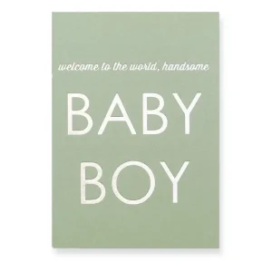 New Baby Boy Greetings Card by Nancy & Betty Studio