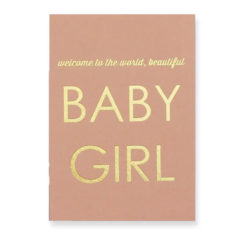 New Baby Girl Greetings Card by Nancy & Betty Studio