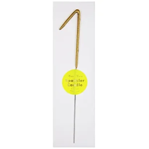Numbered Sparkler Candles in Gold by Meri Meri