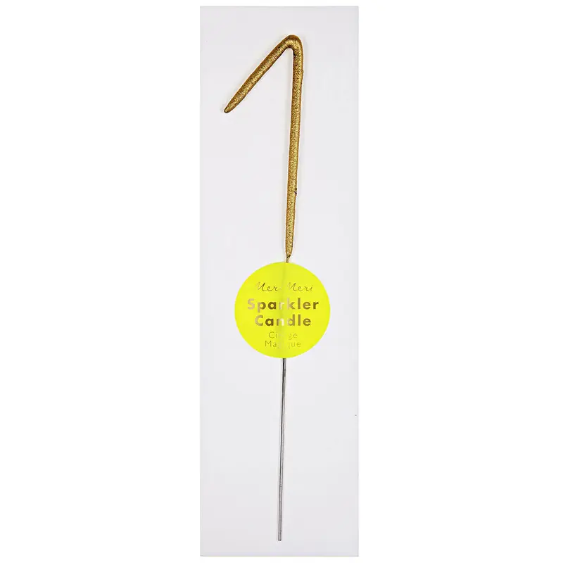 Numbered Sparkler Candles in Gold by Meri Meri