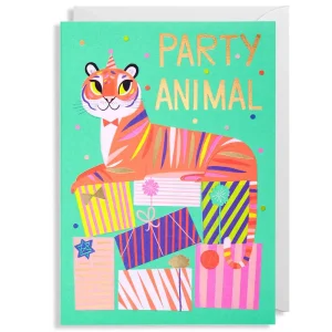 Party Animal Tiger Greetings Card by Allison Black for Lagom Design
