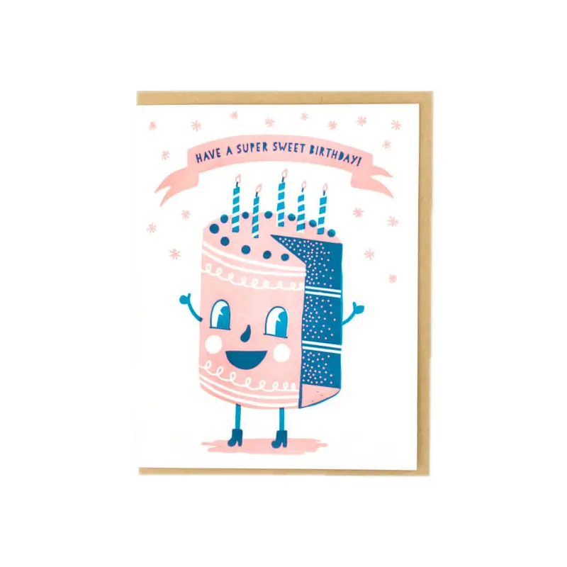 Sweet Cakes Greetings Card by Hello! Lucky