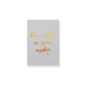 The World Is Your Oyster Greetings Card by Nancy & Betty Studio
