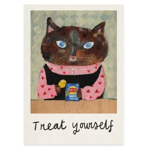 Treat Yourself Greetings Card by Studio Boketto