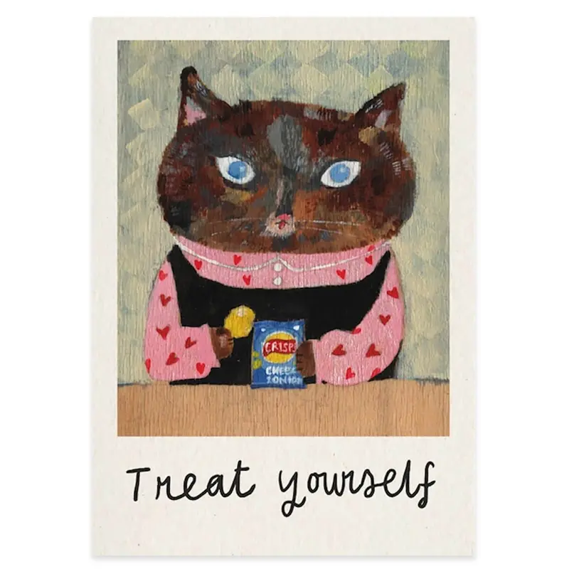 Treat Yourself Greetings Card by Studio Boketto