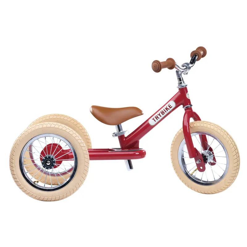 Trybike 2-in-1 Balance Bike / Tricycle in Classic Red by Co&Co