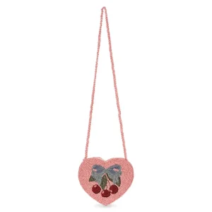 Beaded Heart Bag in Amarena by Konges Sljd