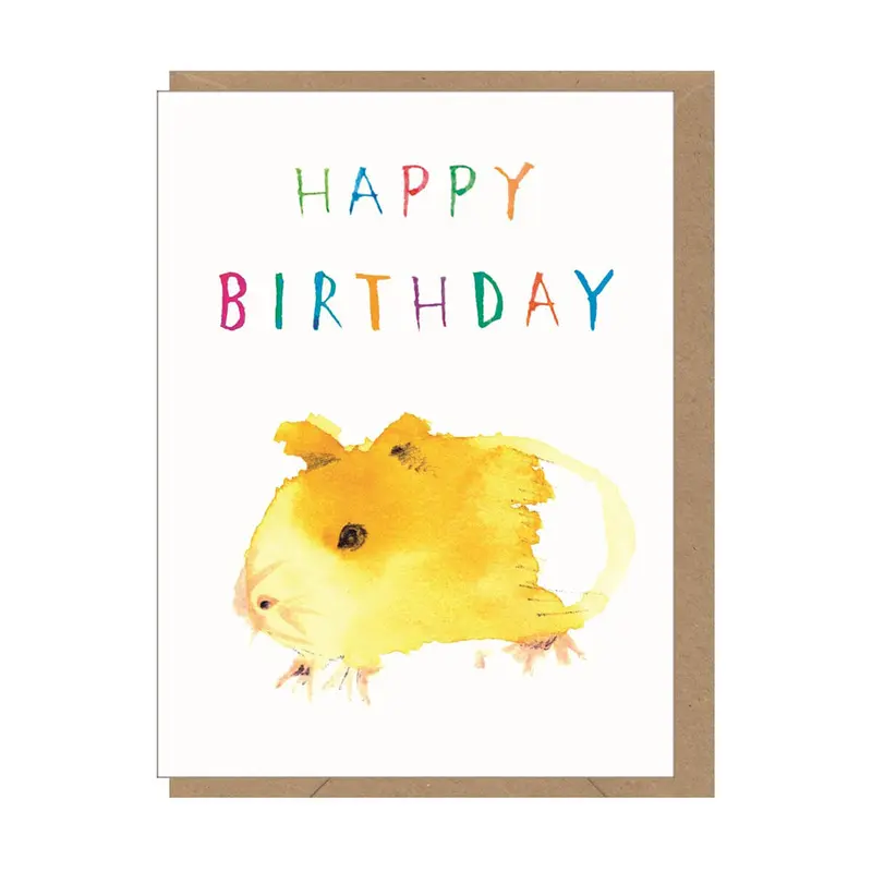 Birthday Guinea Pig Mini Greetings Card by Dominic Early for Earlybird Designs