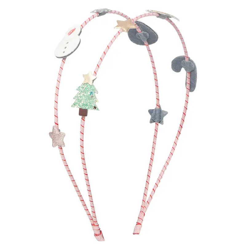 Christmas Double Alice Band in Pink by Mimi & Lula