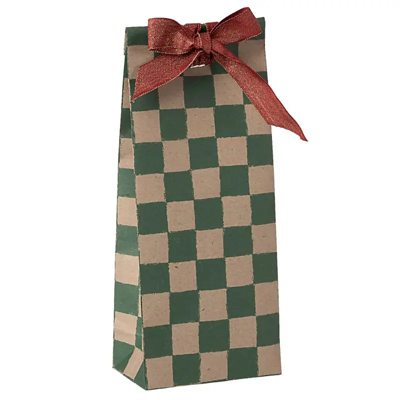 Green Checker Gift Bag (26cm Mini) by Maileg