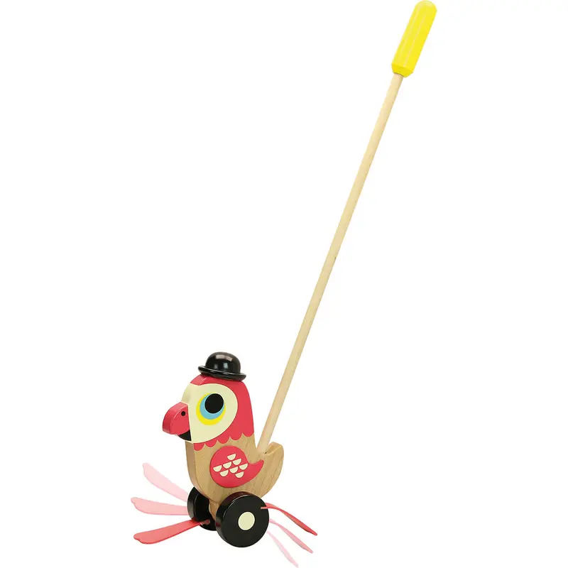 Ingela P. Arrhenius Parrot Push Toy by Vilac