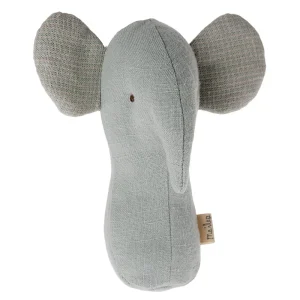 Lullaby Friends Elephant Rattle in Light Dusty Blue by Maileg