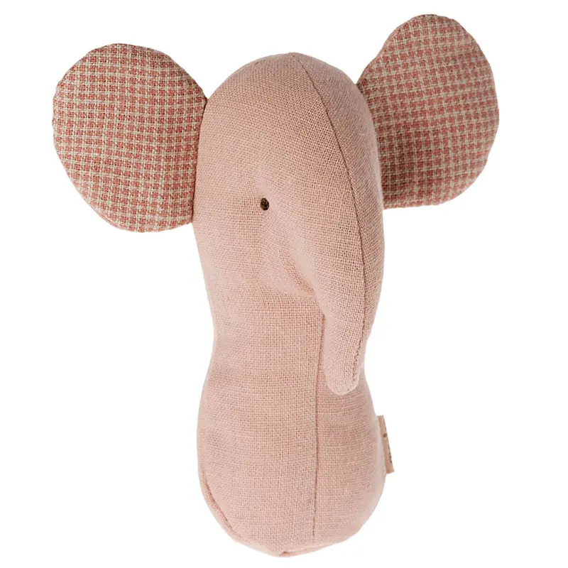 Lullaby Friends Elephant Rattle in Rose by Maileg