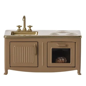 Mouse Kitchen in Light Brown by Maileg