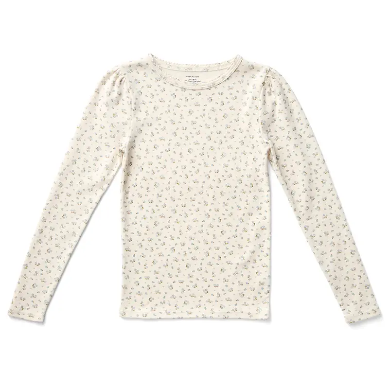 Pouf Tee in Calico Print Pointelle Oasis by Soor Ploom