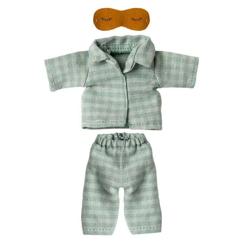Pyjamas for Dad Mouse (Mint / Sand) by Maileg
