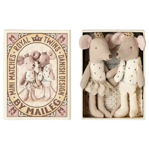 Royal Mice Twins in a Matchbox (Cream) by Maileg