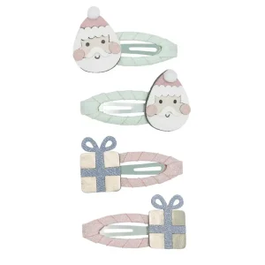 Santa Hair Clips by Mimi & Lula