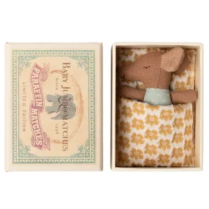 Sleepy / Wakey Baby Mouse in Blue Polka Dot by Maileg