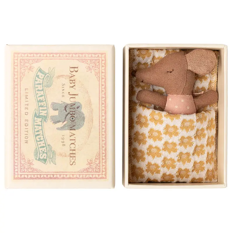 Sleepy / Wakey Baby Mouse in Rose Polka Dot by Maileg