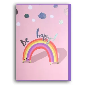 Be Happy Greetings Card by Forever Funny