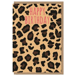 Birthday Leopard Print Greetings Card by Bex Parkin for Earlybird Designs