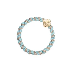 Gold Quatrefoil Hair Band in Woven Peppermint Shimmer by byEloise