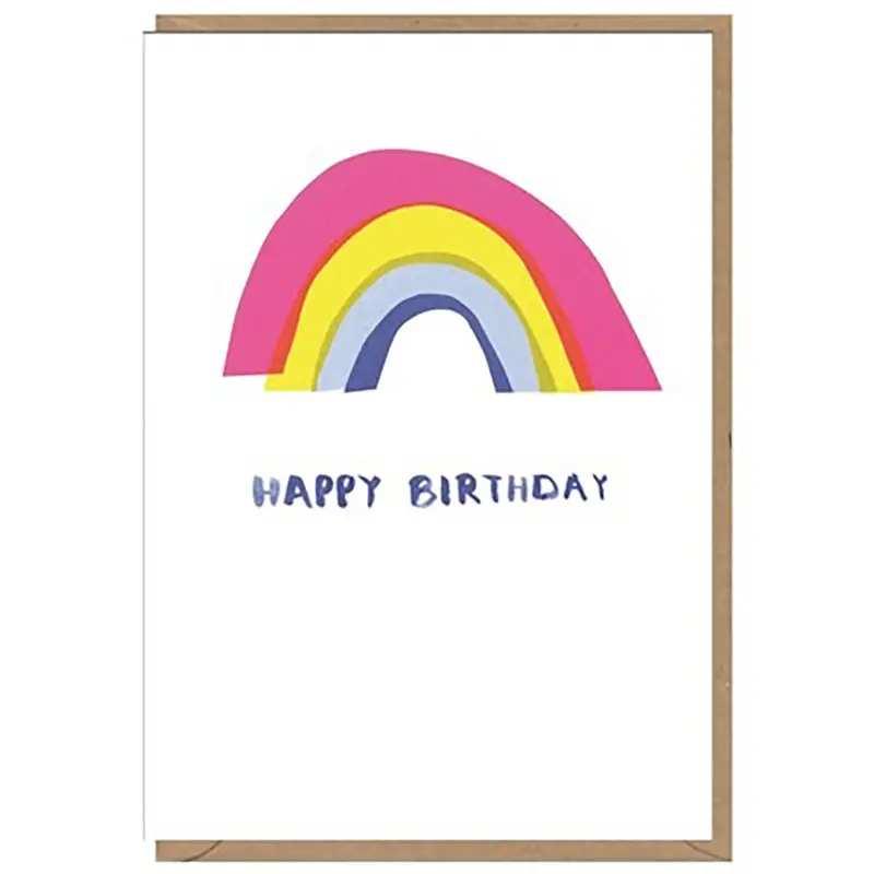 Happy Birthday Rainbow Greetings Card by Dominic Early for Earlybird Designs