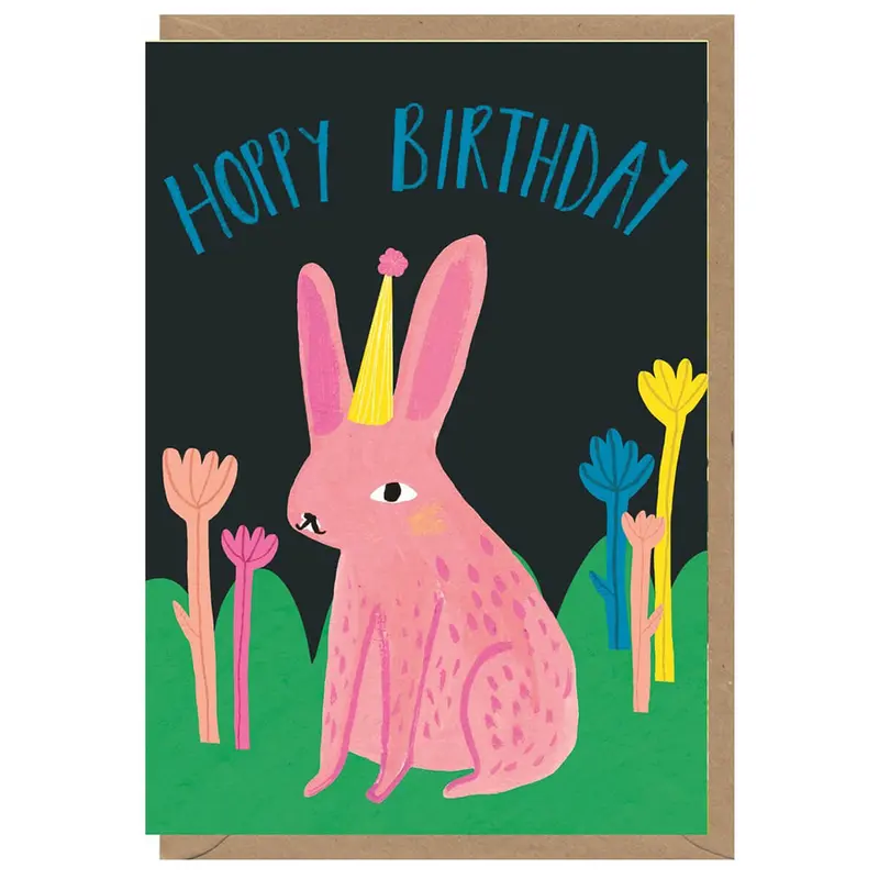 Hoppy Birthday Greetings Card by Amy Hodkin for Earlybird Designs