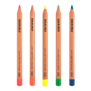 Jumbo Fluorescent Highlghter Pencil by Legami