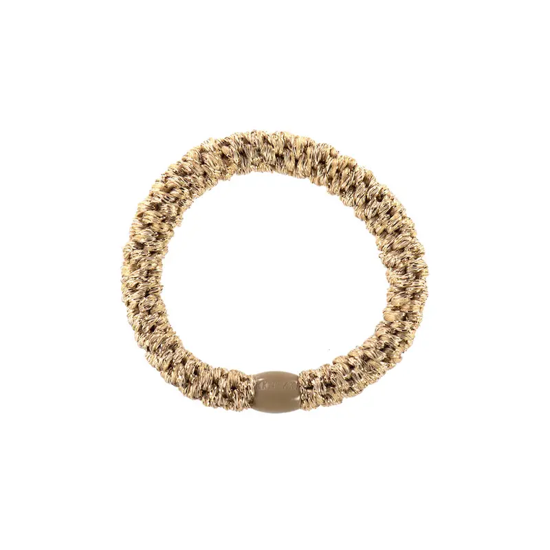 Kknekki Snag Free Hair Band in Beige Glitter by Bon Dep