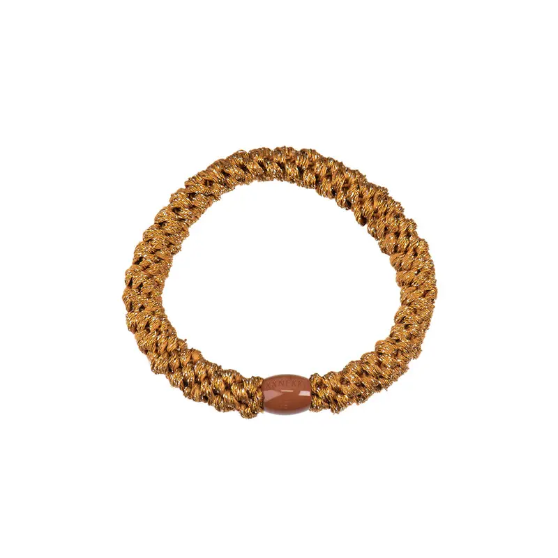 Kknekki Snag Free Hair Band in Light Curry Glitter by Bon Dep