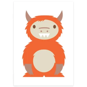 Monster Greetings Card by Dicky Bird