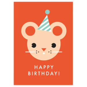 Mouse Greetings Card by Dicky Bird