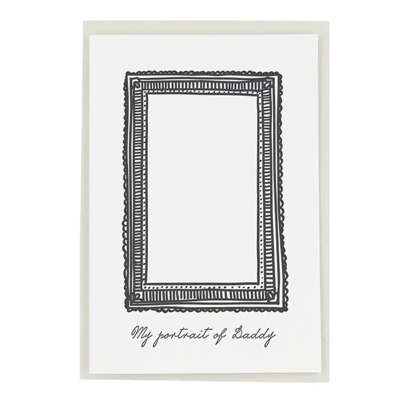 My Portrait of Daddy Greetings Card by Artcadia