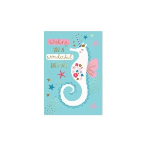Seahorse Greetings Card by Mifkins