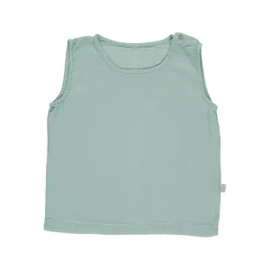 Ceylan Baby Sleeveless Top in Blue Surf by Poudre Organic- Last Ones In stock - 3-12 Months