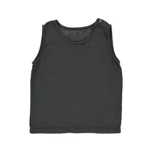 Ceylan Baby Sleeveless Top in Pirate Black by Poudre Organic - Last One In Stock - 12 Months