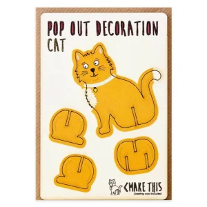 Ginger Cat Pop Out Decoration And Greetings Card by The Pop Out Card Company