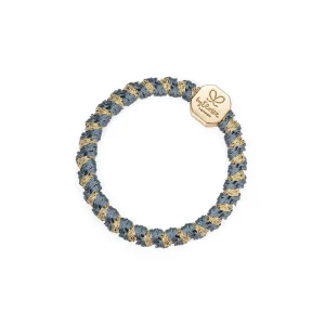 Gold Nugget Hair Band in Woven Azure Shimmer by byEloise