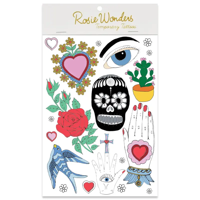 Mexico Temporary Tattoos (A5 Size) by Rosie Wonders