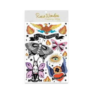 Things That Fly Temporary Tattoos (A6 Sheet) by Rosie Wonders