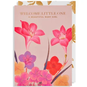 Beautiful Baby Girl Greetings Card by Kew Gardens for Lagom Design