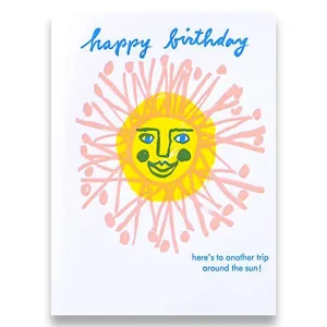 Happy Birthday Another Trip Around The Sun Greetings Card by Egg Press for 1973