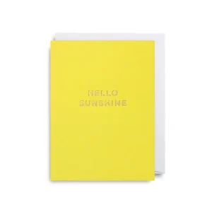 Hello Sunshine Mini Greetings Card by Cherished for Lagom Design