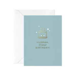 Hurrah Its Your Birthday Mini Greetings Card by Card Nest