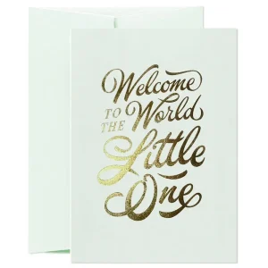 Welcome Little One Greetings Card in Mint Green by Sean Tulgetsken for Card Nest