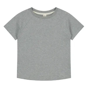 Crew Neck T Shirt in Grey Melange by Gray Label