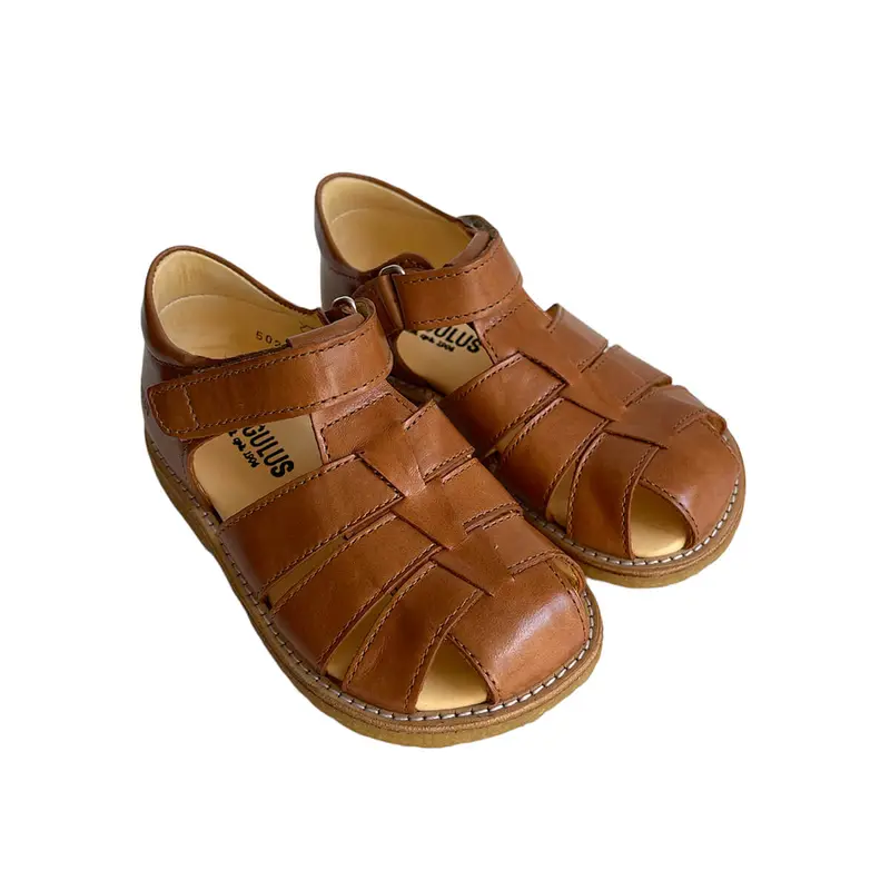 Fisherman Sandals in Cognac (Wide Fit) by Angulus - Last One In Stock - EUR 32