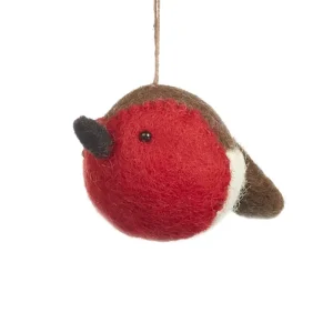 Sweetheart Robin Hanging Christmas Decoration by Felt So Good